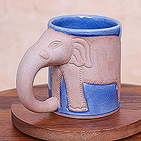Celadon ceramic mug, 'Morning Joe'