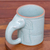 Celadon ceramic mug, 'Calming Cup' - Hand Crafted Celadon Ceramic Elephant Mug (image 2c) thumbail