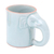 Taza de cerámica celadón - Taza de elefante de cerámica celadón hecha a mano