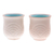 Tazas de cerámica Celadon, (par) - Tazas de cerámica Celadon hechas a mano de Tailandia (par)