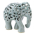 Celadon ceramic sculpture, 'Flowering Elephant' - Hand Crafted Celadon Ceramic Elephant Sculpture (image 2a) thumbail