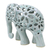 Celadon ceramic sculpture, 'Flowering Elephant' - Hand Crafted Celadon Ceramic Elephant Sculpture (image 2e) thumbail
