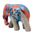 Escultura de cerámica celadón - Escultura de elefante de cerámica celadón pintada a mano.