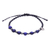 Lapis lazuli macrame cord bracelet, 'Lapis Love' - Hand Made Lapis Lazuli and Silver Macrame Cord Bracelet thumbail