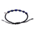 Lapis lazuli macrame cord bracelet, 'Lapis Love' - Hand Made Lapis Lazuli and Silver Macrame Cord Bracelet (image 2e) thumbail