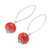 Carnelian and hematite dangle earrings, 'Tangerine Dream' - Hand Crafted Carnelian and Hematite Dangle Earrings (image 2c) thumbail