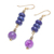 Gold-plated multi-gemstone dangle earrings, 'Sweet Tarts' - Gold-Plated Multi-Gemstone Dangle Earrings from Thailand