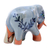 Celadon ceramic sculpture, 'Jungle Leaves' - Hand Crafted Celadon Ceramic Elephant Sculpture (image 2e) thumbail
