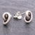 Silver stud earrings, 'Knot Twist' - Handmade Karen Silver Stud Earrings