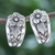 Sterling silver drop earrings, 'Woven Flowers' - Hand Made Sterling Silver Floral Drop Earrings thumbail