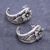 Sterling silver drop earrings, 'Woven Flowers' - Hand Made Sterling Silver Floral Drop Earrings (image 2b) thumbail