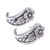 Sterling silver drop earrings, 'Woven Flowers' - Hand Made Sterling Silver Floral Drop Earrings (image 2c) thumbail