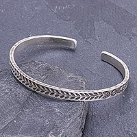 Sterling silver cuff bracelet, Bright Moments