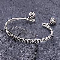 Sterling silver cuff bracelet, Bells Ring