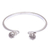 Sterling silver cuff bracelet, 'Bells Ring' - Handmade Sterling Silver Floral Cuff Bracelet (image 2c) thumbail