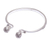 Sterling silver cuff bracelet, 'Bells Ring' - Handmade Sterling Silver Floral Cuff Bracelet (image 2e) thumbail