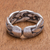 Silver band ring, 'Dream On' - Hand Crafted Karen Silver Woven Band Ring
