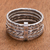 anillo de banda de plata - Anillo de plata karen hecho a mano.