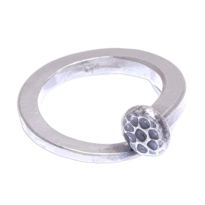 Sterling silver cocktail ring, 'Nailed It' - Hand Crafted Sterling Silver Cocktail Ring