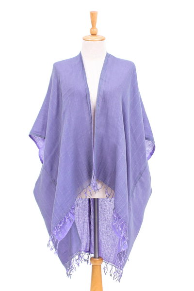 Set aus Kimono und Schal aus Baumwolle - Baumwoll-Kimono und Schal-Set aus Thailand