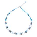 Multi-gemstone beaded necklace, 'Mermaid Treasure' - Hand Threaded Multi-Gemstone Beaded Necklace