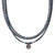 Howlite and jasper macrame pendant necklace, 'Boho Spiral' - Macrame Howlite and Jasper Pendant Necklace thumbail