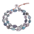 Macrame wrap bracelet, 'Spiraling Shores' - Hand Made Macrame and Karen Silver Wrap Bracelet thumbail