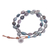 Macrame wrap bracelet, 'Spiraling Shores' - Hand Made Macrame and Karen Silver Wrap Bracelet (image 2e) thumbail