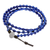 Lapis lazuli macrame wrap bracelet, 'Cosmic Wisdom' - Hand Knotted Macrame Lapis Lazuli Wrap Bracelet (image 2e) thumbail