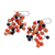 Agate dangle earrings, 'Dionysus in Orange' - Hand Crafted Orange Agate Dangle Earrings (image 2c) thumbail