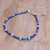 Lapis lazuli and jasper beaded bracelet, 'Blue Cubed' - Hand Made Lapis Lazuli and Jasper Beaded Bracelet thumbail