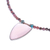 Rose gold-plated chalcedony pendant necklace, 'Pink Chill' - Rose Gold-Plated Rhodonite and Chalcedony Pendant Necklace (image 2g) thumbail