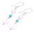 Quartz dangle earrings, 'Proudly Pink' - Quartz and Sterling Silver Dangle Earrings (image 2c) thumbail