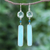 Rhodium-plated chalcedony and chrysocolla dangle earrings, 'Ice Queen' - Rhodium-Plated Chalcedony and Chrysocolla Dangle Earrings (image 2) thumbail