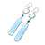 Rhodium-plated chalcedony and chrysocolla dangle earrings, 'Ice Queen' - Rhodium-Plated Chalcedony and Chrysocolla Dangle Earrings (image 2c) thumbail