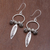 Silver dangle earrings, 'Tribal Tree' - Handmade Sterling and Karen Silver Floral Dangle Earrings