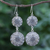 Sterling silver dangle earrings, 'Spiraling Flowers' - Artisan Crafted Sterling Silver Spiral Dangle Earrings