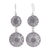 Sterling silver dangle earrings, 'Spiraling Flowers' - Artisan Crafted Sterling Silver Spiral Dangle Earrings