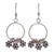 Silver dangle earrings, 'Flower Trio' - Sterling and Karen Silver Flower Charm Dangle Earrings (image 2a) thumbail