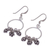 Silver dangle earrings, 'Flower Trio' - Sterling and Karen Silver Flower Charm Dangle Earrings