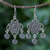 Silver dangle earrings, 'Savory Spiral' - Hand Made Karen Silver Spiral Motif Dangle Earrings thumbail