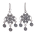 Silver dangle earrings, 'Savory Spiral' - Hand Made Karen Silver Spiral Motif Dangle Earrings (image 2a) thumbail