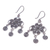 Silver dangle earrings, 'Savory Spiral' - Hand Made Karen Silver Spiral Motif Dangle Earrings (image 2c) thumbail