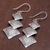 Sterling silver dangle earrings, 'Tribal Fish' - Handmade Sterling Silver Fish-Themed Dangle Earrings (image 2b) thumbail