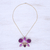 Collar con colgante de pétalos de orquídea con detalles dorados - Collar y broche con colgante de pétalo de orquídea hechos a mano