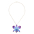 Gold-accented orchid petal pendant necklace, 'Orchid Magic in Blue' - Gold-Accented Blue Orchid Petal Pendant Necklace & Brooch (image 2e) thumbail