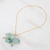 Gold-accented orchid petal pendant necklace, 'Orchid Magic in Light Blue' - Gold-Plated Blue Orchid Petal Pendant Necklace and Brooch (image 2c) thumbail