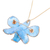 Gold-accented orchid petal pendant necklace, 'Orchid Magic in Light Blue' - Gold-Plated Blue Orchid Petal Pendant Necklace and Brooch (image 2g) thumbail