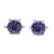 Sapphire stud earrings, 'Catch a Star in Blue' - Hand Made Sapphire and Sterling Silver Stud Earrings thumbail