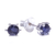 Sapphire stud earrings, 'Catch a Star in Blue' - Hand Made Sapphire and Sterling Silver Stud Earrings (image 2c) thumbail